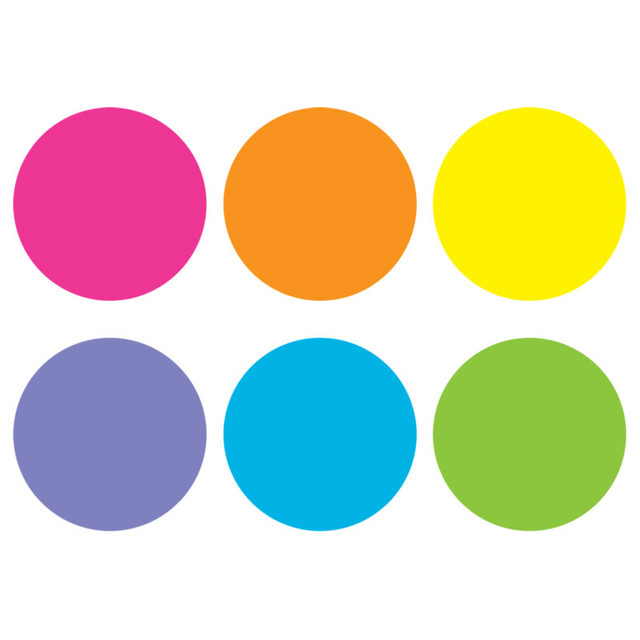 TEACHER CREATED RESOURCES Teacher Created Resources® Spot On® Floor Markers, Bright Circles, 4" Carpet
