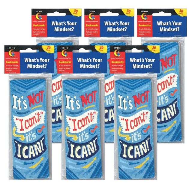 CREATIVE TEACHING PRESS Creative Teaching Press® What's Your Mindset? Motivational Bookmarks, 30 Per Pack, 6 Packs