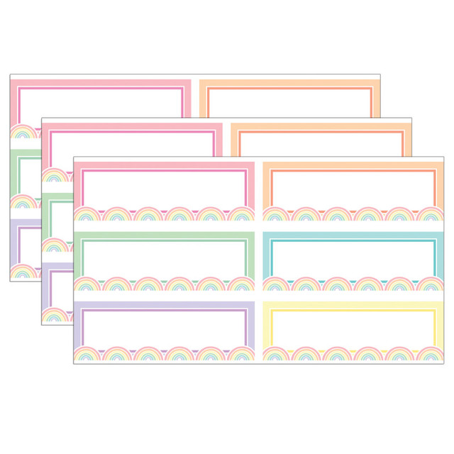 TEACHER CREATED RESOURCES Teacher Created Resources® Pastel Pop Rainbow Labels Magnetic Accents, 20 Per Pack, 3 Packs