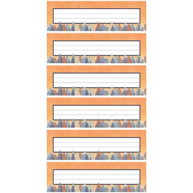 TEACHER CREATED RESOURCES Teacher Created Resources® Moving Mountains Flat Name Plates, 36 Per Pack, 6 Packs