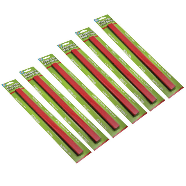 ASHLEY PRODUCTIONS Ashley Productions® Magnetic Magi-Strips, Red, 12 Feet Per Pack, 6 Packs