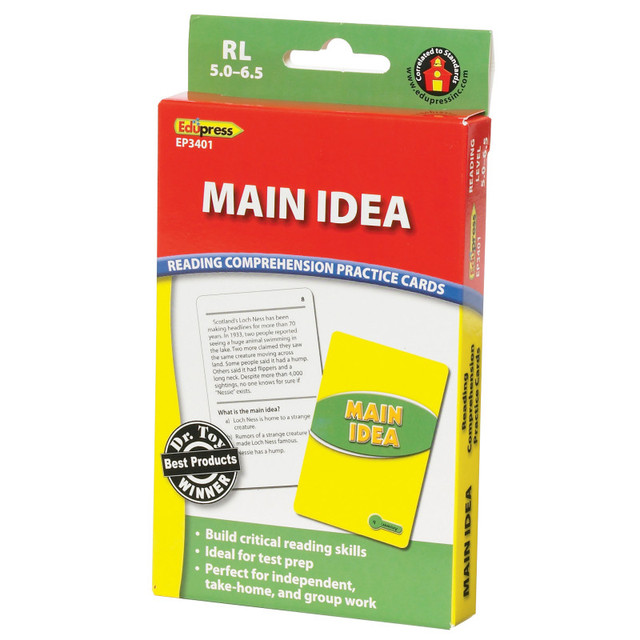 TEACHER CREATED RESOURCES Edupress™ Main Idea Practice Cards, Levels 5.0-6.5