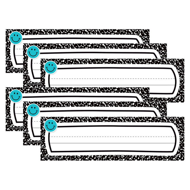 TEACHER CREATED RESOURCES Teacher Created Resources® Cool for School Flat Name Plates, 36 Per Pack, 6 Packs