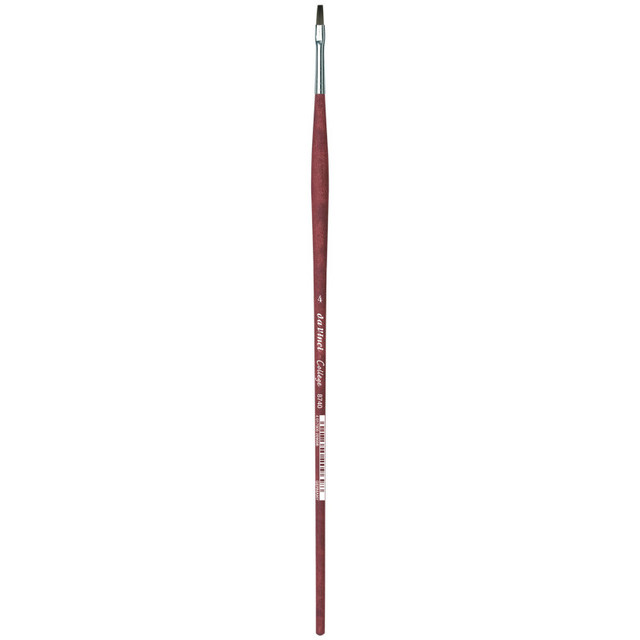 GREGORY DANIELS FINE ARTS INC da Vinci COLLEGE Student Brush, Synthetic, Acrylic & Oil, Flat, Series 8740, Size 4