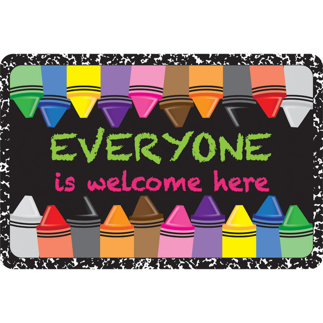ASHLEY PRODUCTIONS Ashley Productions® The Original Fun Mat™, Welcome Mat, 15.5" x 23.5", Everyone Crayons Composition