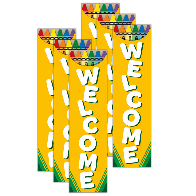 EUREKA Eureka® Crayola® Welcome Vertical Banner, Pack of 6