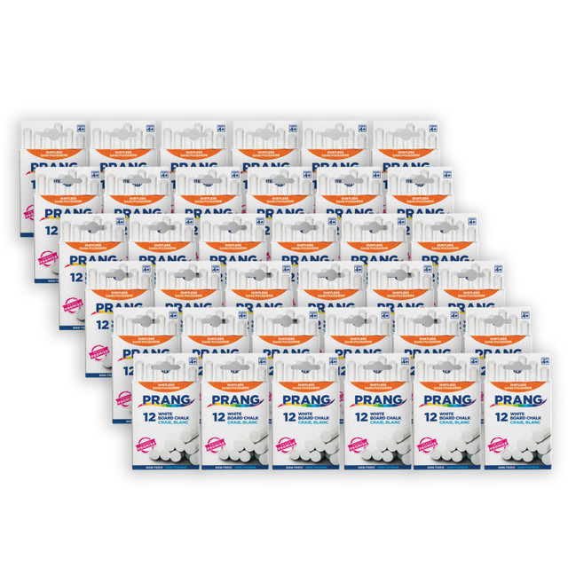 DIXON TICONDEROGA CO Prang® Hygieia® Dustless Board Chalk, White, 12 Per Pack, 36 Packs