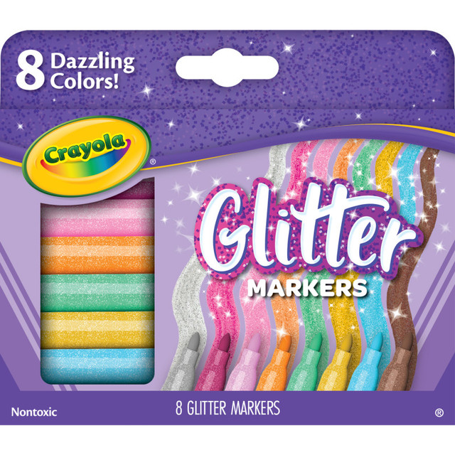 CRAYOLA LLC Crayola® Glitter Markers, Pack of 8