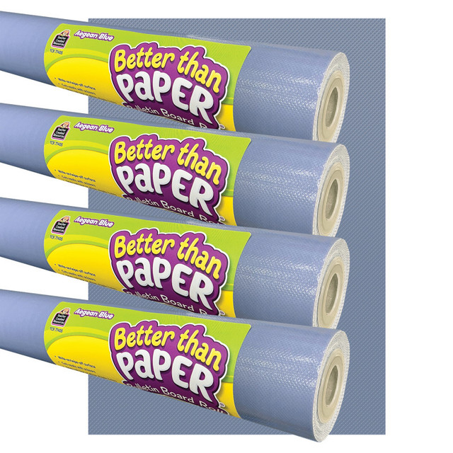 TEACHER CREATED RESOURCES Teacher Created Resources® Better Than Paper® Bulletin Board Roll, 4' x 12', Aegean Blue, 4 Rolls
