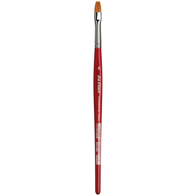GREGORY DANIELS FINE ARTS INC da Vinci COSMOTOP-SPIN Silkpainting Brush, Synthetic, Watercolor, Flat, Size 6