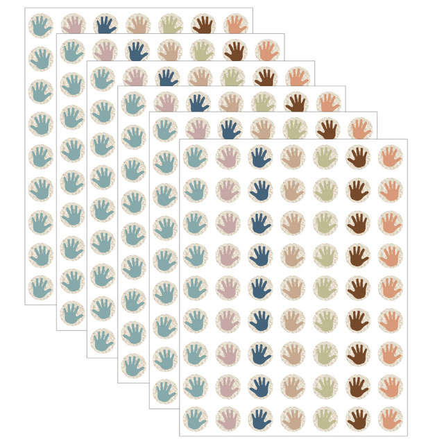 TEACHER CREATED RESOURCES Teacher Created Resources® Everyone is Welcome Helping Hands Mini Stickers, 378 Per Pack, 6 Packs