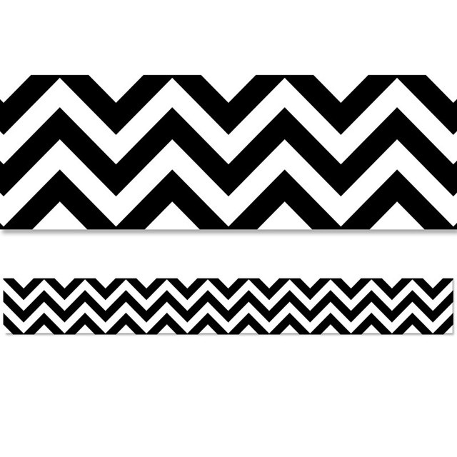 CREATIVE TEACHING PRESS Creative Teaching Press® Black Chevron EZ Border, 48 Feet