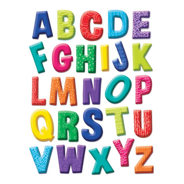 EUREKA Eureka® Color My World Alphabet Window Clings, 1 Sheet