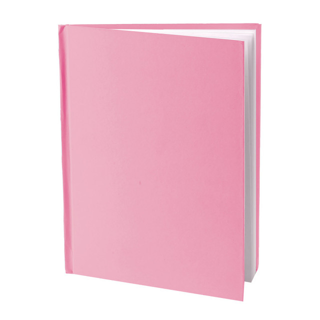 ASHLEY PRODUCTIONS Young Authors Pink Hardcover Blank Book, White Pages, 11"H x 8-1/2"W Portrait, 14 Sheets/28 Pages