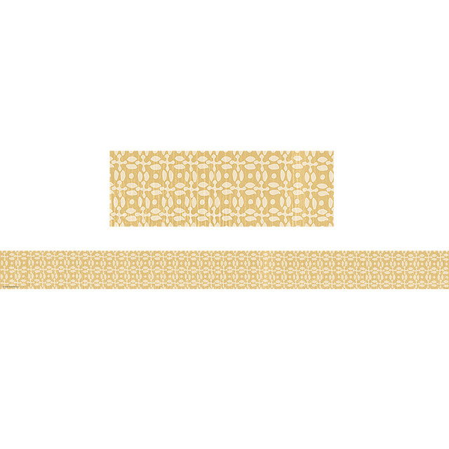 TEACHER CREATED RESOURCES Teacher Created Resources® Classroom Cottage Buttercup Straight Border Trim, 35 Feet