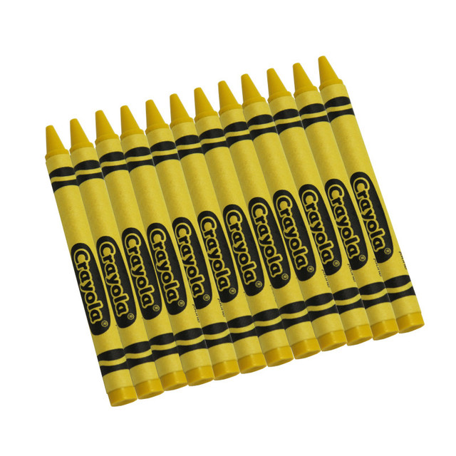 CRAYOLA LLC Crayola® Single Color Bulk Crayons, Regular Size, Yellow, 12 Count CRAYOLA LLC Crayola® Single Color Bulk Crayons, Regular Size, Yellow, 12 Count