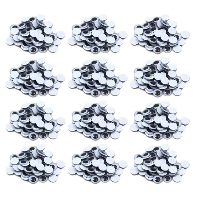 ADVANTUS Charles Leonard Wiggle Eyes 15mm, Black, 50 Per Pack, 12 Packs