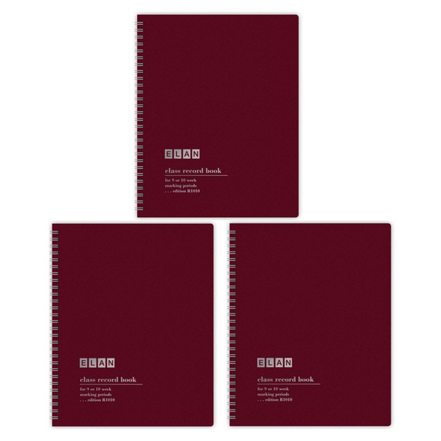 ELAN PUBLISHING ELAN Publishing Class Record Book, Grades for 9-10 Weeks, 50 Student Names, Pack of 3