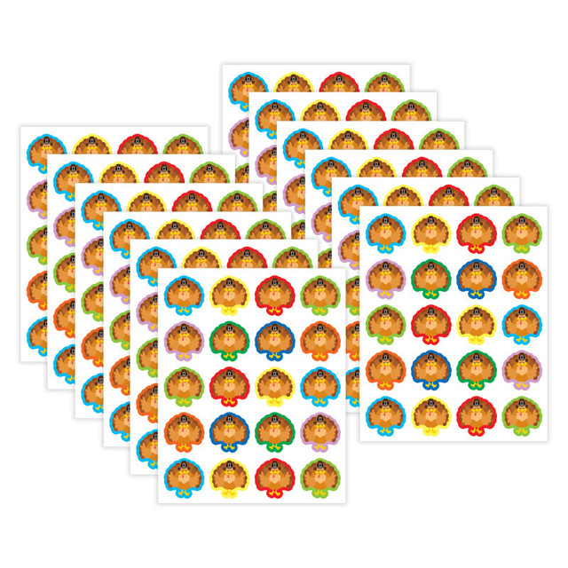 TEACHER CREATED RESOURCES Teacher Created Resources® Turkeys Stickers, 72 Per Pack, 12 Packs