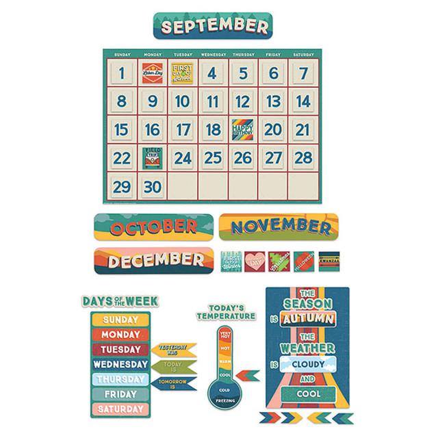 EUREKA Eureka® Adventurer Calendar Bulletin Board Set