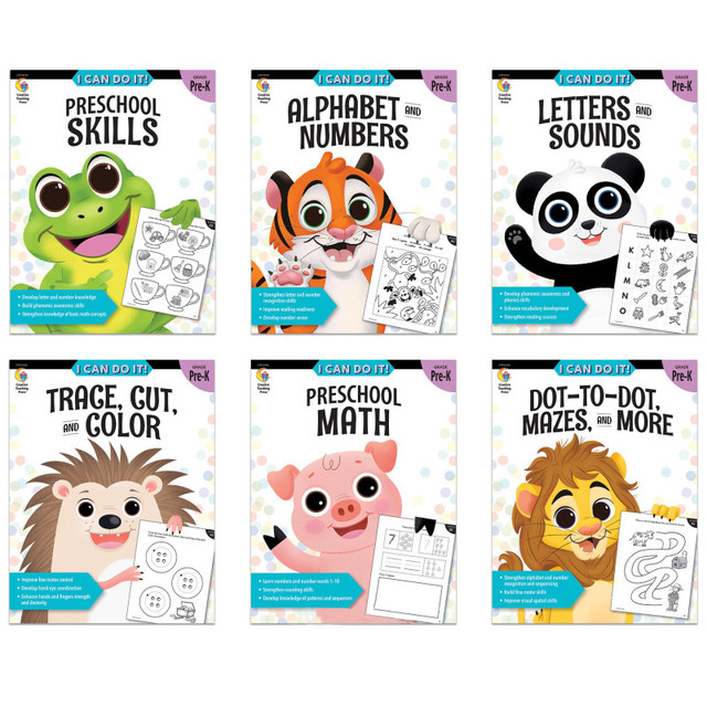 CREATIVE TEACHING PRESS Creative Teaching Press® I Can Do It! Prek Skills Workbook Pack, 6 Books