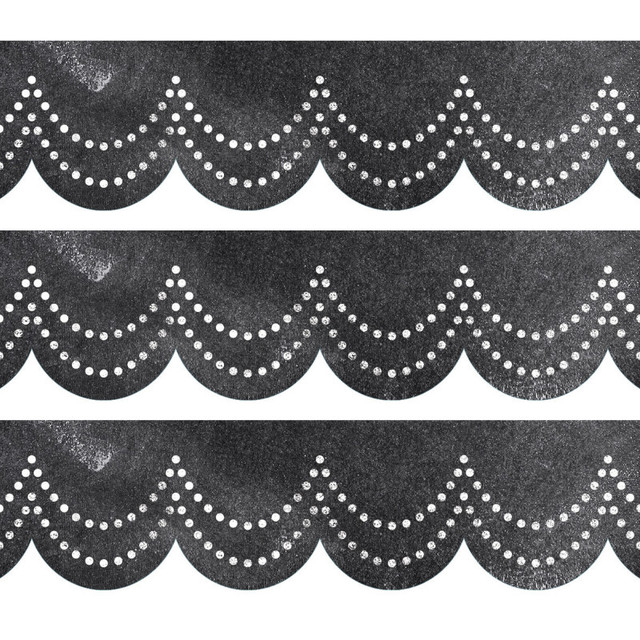 CREATIVE TEACHING PRESS Creative Teaching Press® Chalk It Up! Dotted Scallops EZ Border, 48 Feet Per Pack, 3 Packs