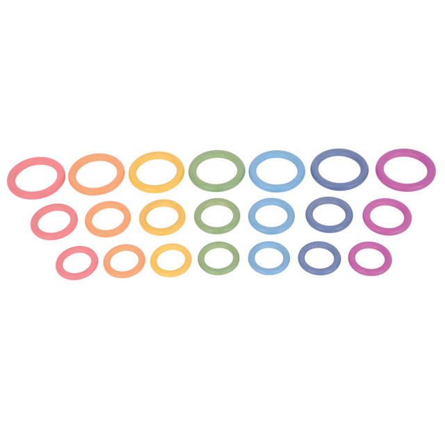 LEARNING ADVANTAGE TickiT® Rainbow Wooden Rings - Set of 21 - 3 Sizes - Counting and Sorting Rings