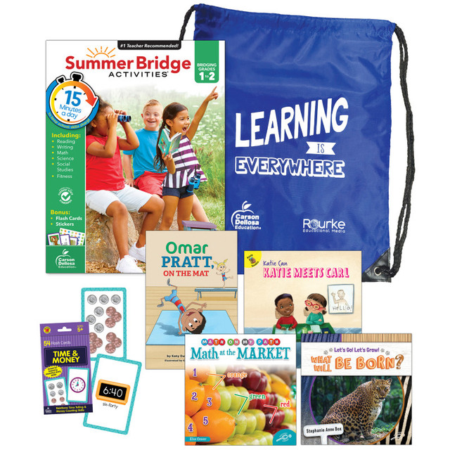 CARSON DELLOSA EDUCATION Summer Bridge Activities Summer Bridge Essentials Backpack, Grade 1-2