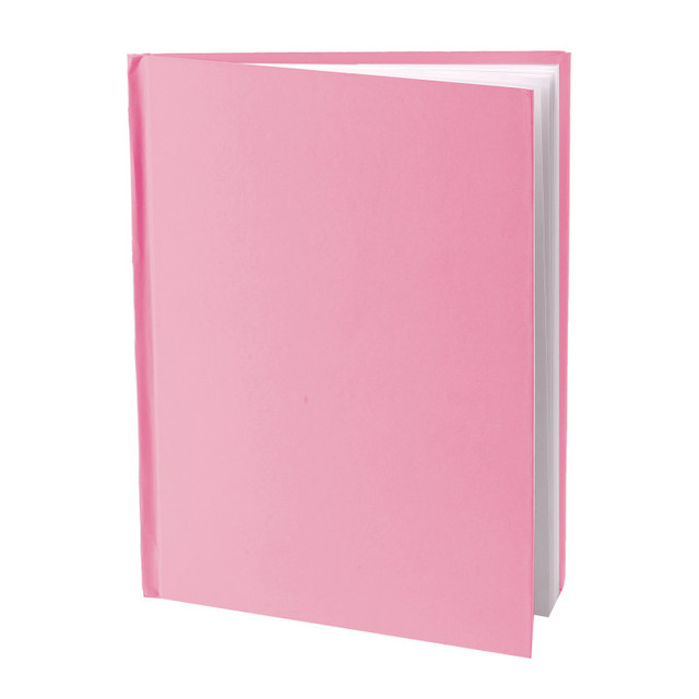 ASHLEY PRODUCTIONS Young Authors Pink Hardcover Blank Book, White Pages, 8"H x 6"W Portrait, 14 Sheets/28 Pages