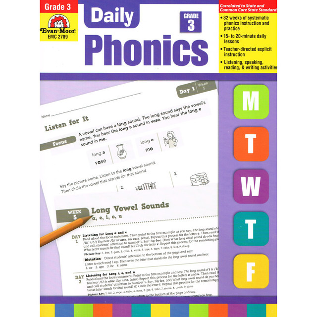 CARSON DELLOSA EDUCATION Evan-Moor Educational Publishers Daily Phonics Book, Teacher's Edition, Grade 3