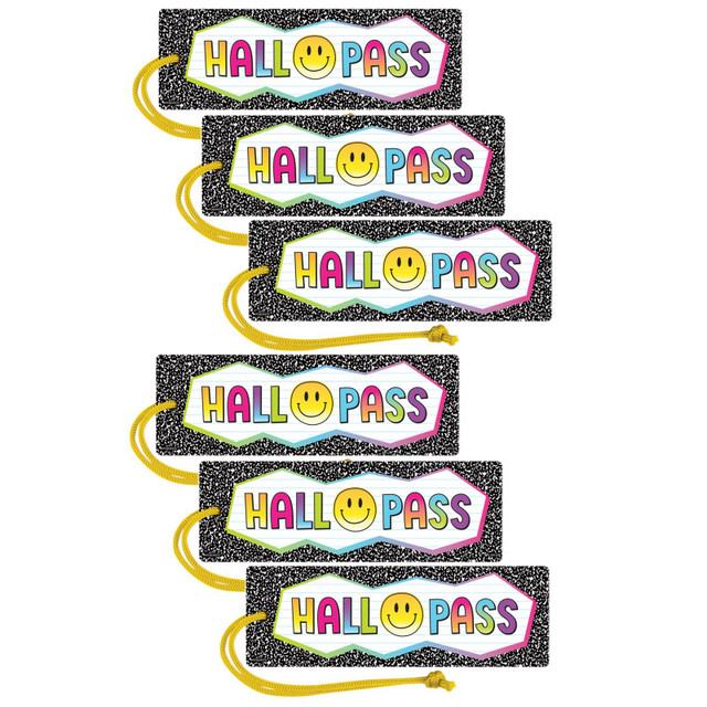 TEACHER CREATED RESOURCES Teacher Created Resources® Brights 4Ever Magnetic Hall Pass, Pack of 6