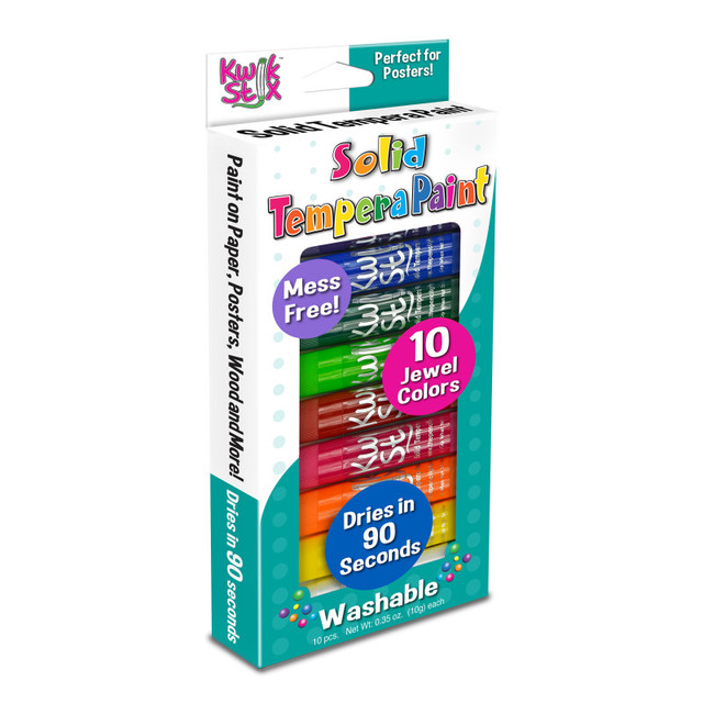 THE PENCIL GRIP Kwik Stix™ Tempera Paint, Jewel Tones, 10 Colors