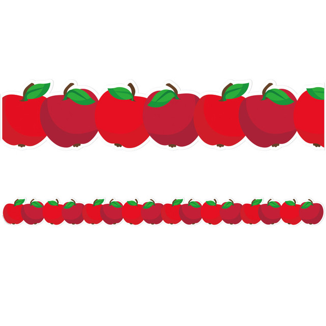 EUREKA Eureka® Apple Die-Cut Extra Wide Deco Trim®, 37 Feet