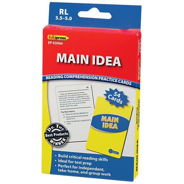 TEACHER CREATED RESOURCES Edupress™ Main Idea Practice Cards, Levels 3.5-5.0