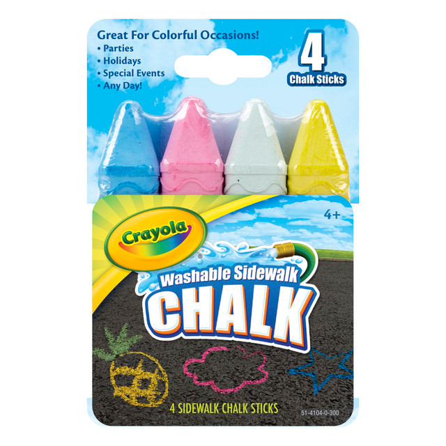 CRAYOLA LLC Crayola® Sidewalk Chalk, Pack of 4