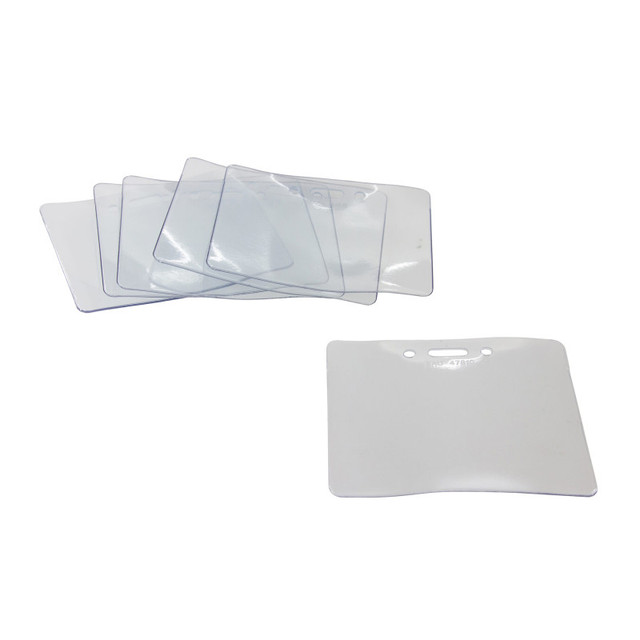 BAUMGARTENS INC SICURIX Proximity Badge Holders, Horizontal, Clear, Pack of 50