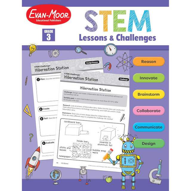 CARSON DELLOSA EDUCATION Evan-Moor Educational Publishers STEM Lessons & Challenges, Grade 3