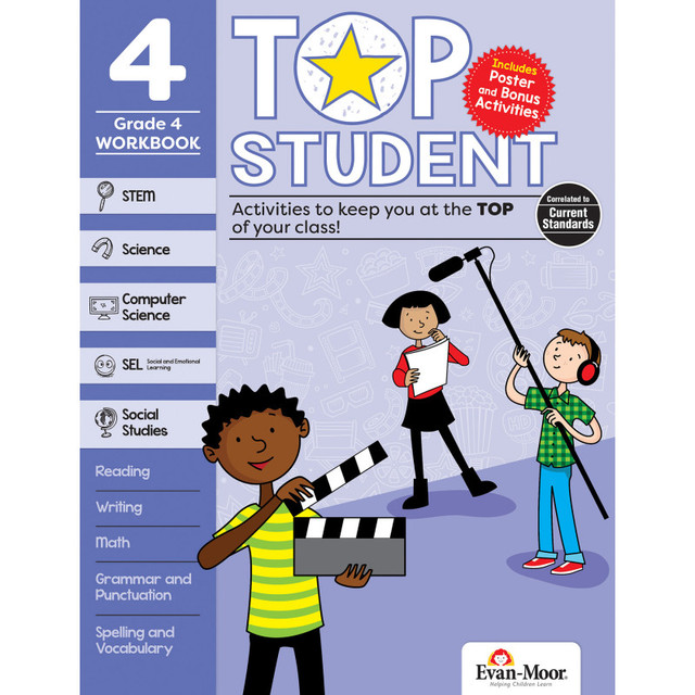 EVAN-MOOR Evan-Moor Educational Publishers Top Student Activity Book, Grade 4