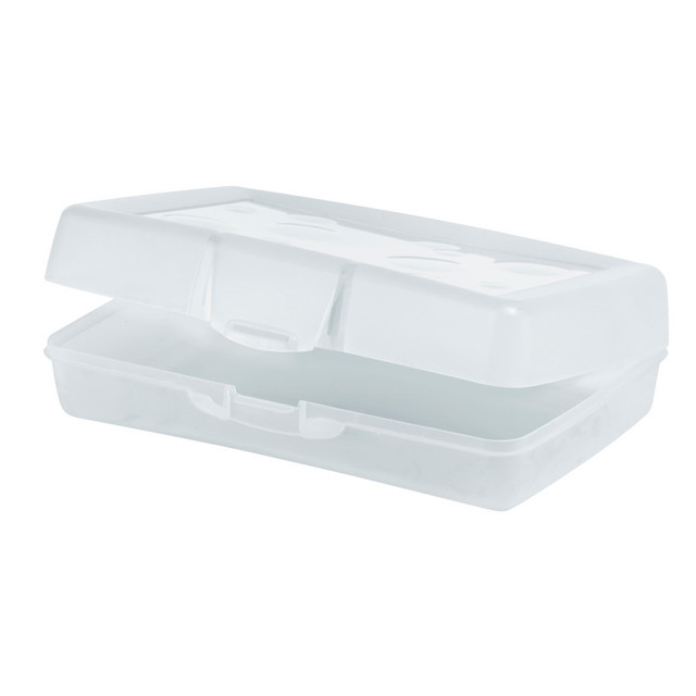 STOREX INDUSTRIES Storex Large Pencil Box, Clear STOREX INDUSTRIES Storex Large Pencil Box, Clear