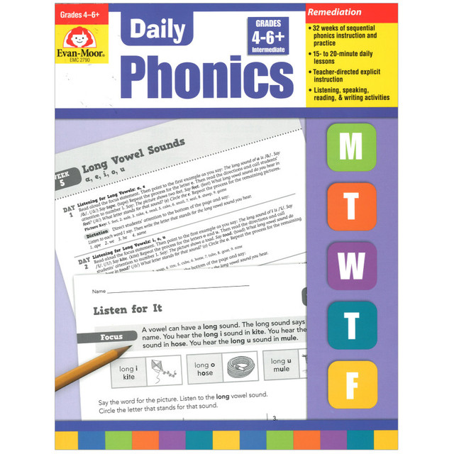 CARSON DELLOSA EDUCATION Evan-Moor Educational Publishers Daily Phonics Book, Teacher's Edition, Grade 4-6