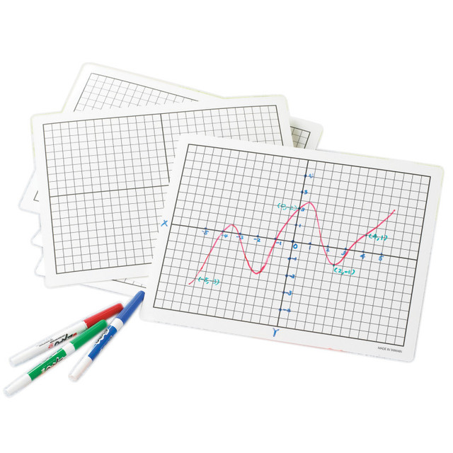 DIDAX Didax® Write-On/Wipe-Off Coordinate Mats, Set of 10