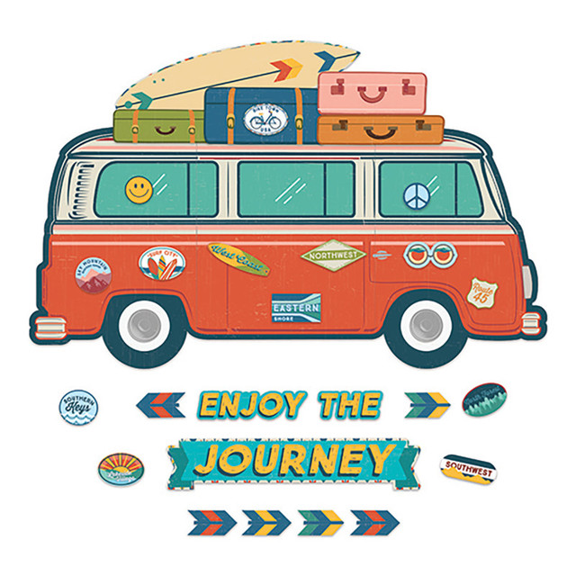 EUREKA Eureka® Adventurer Enjoy the Journey Giant Van Bulletin Board Set