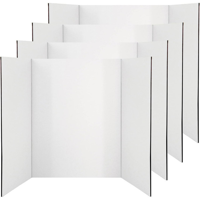 MIX N MORE enday Trifold Poster Board, Presentation Board, 28" x 40", White, Pack of 4
