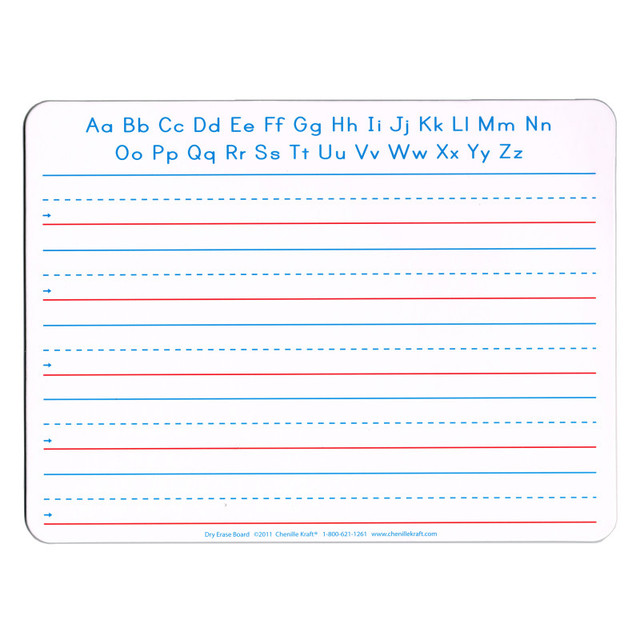 DIXON TICONDEROGA CO Pacon® Handwriting Whiteboard, 2-Sided, Ruled/Plain, 1" x 1/2" x 1/2" Ruled, 9" x 12", 10 Boards