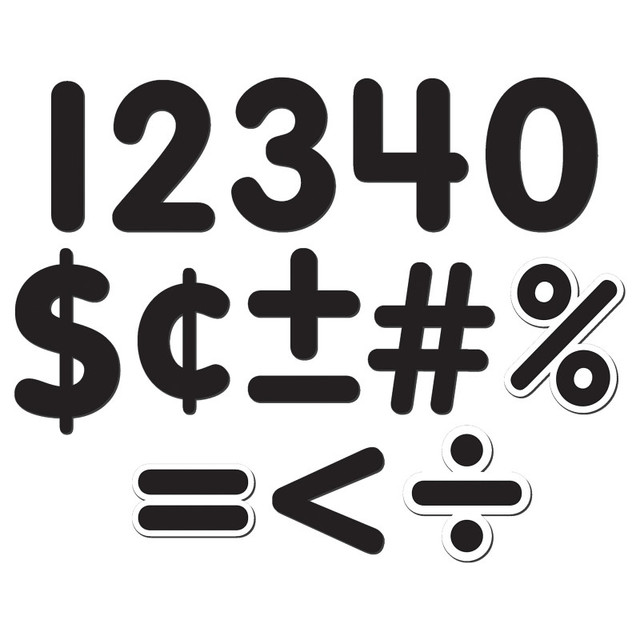 TEACHER CREATED RESOURCES Teacher Created Resources® Black Classic 2-1/2" Magnetic Numbers, 65 Pieces