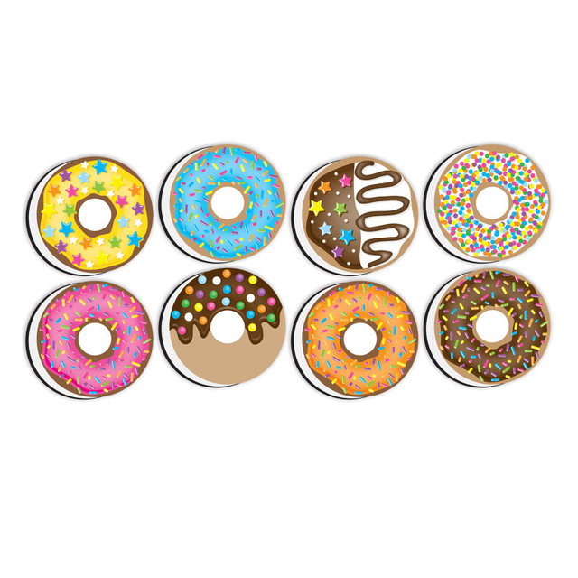 ASHLEY PRODUCTIONS Ashley Productions® Non-Magnetic Mini Whiteboard Erasers, DonutFetti®, 8-Pack