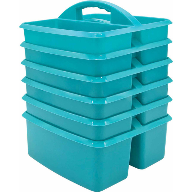 TEACHER CREATED RESOURCES Teacher Created Resources® Teal Plastic Storage Caddy, Pack of 6