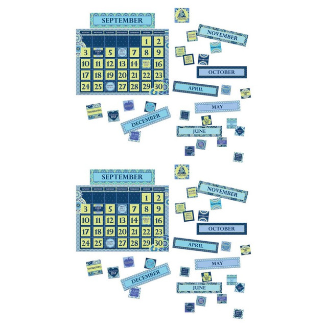 EUREKA Eureka® Blue Harmony Calendar Bulletin Board Set, 2 Sets