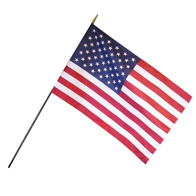 ANNIN & COMPANY Annin & Company Empire Brand U.S. Classroom Flag with Staff, 12" x 18"