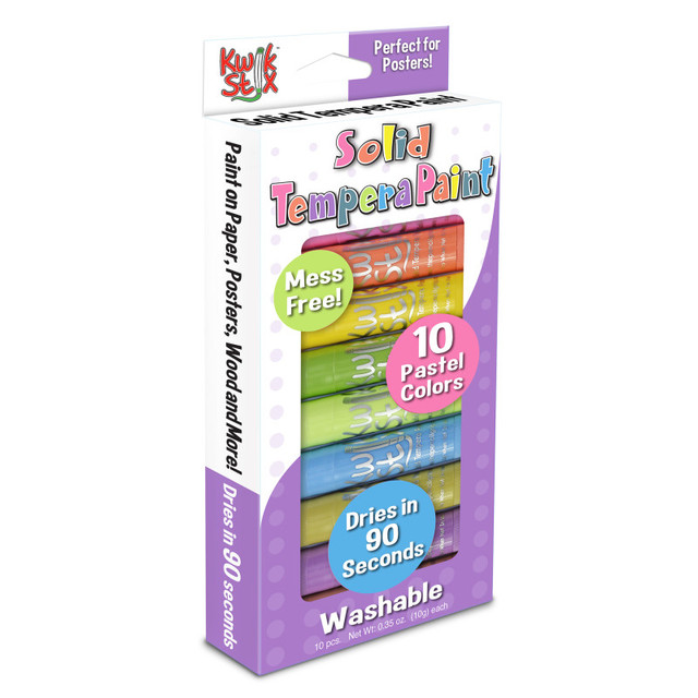 THE PENCIL GRIP Kwik Stix™ Tempera Paint, Pastel Tones, 10 Colors